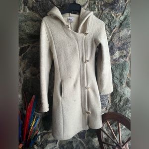 Vintage Scandinavian Faroe Islands Hooded Wool Coat
